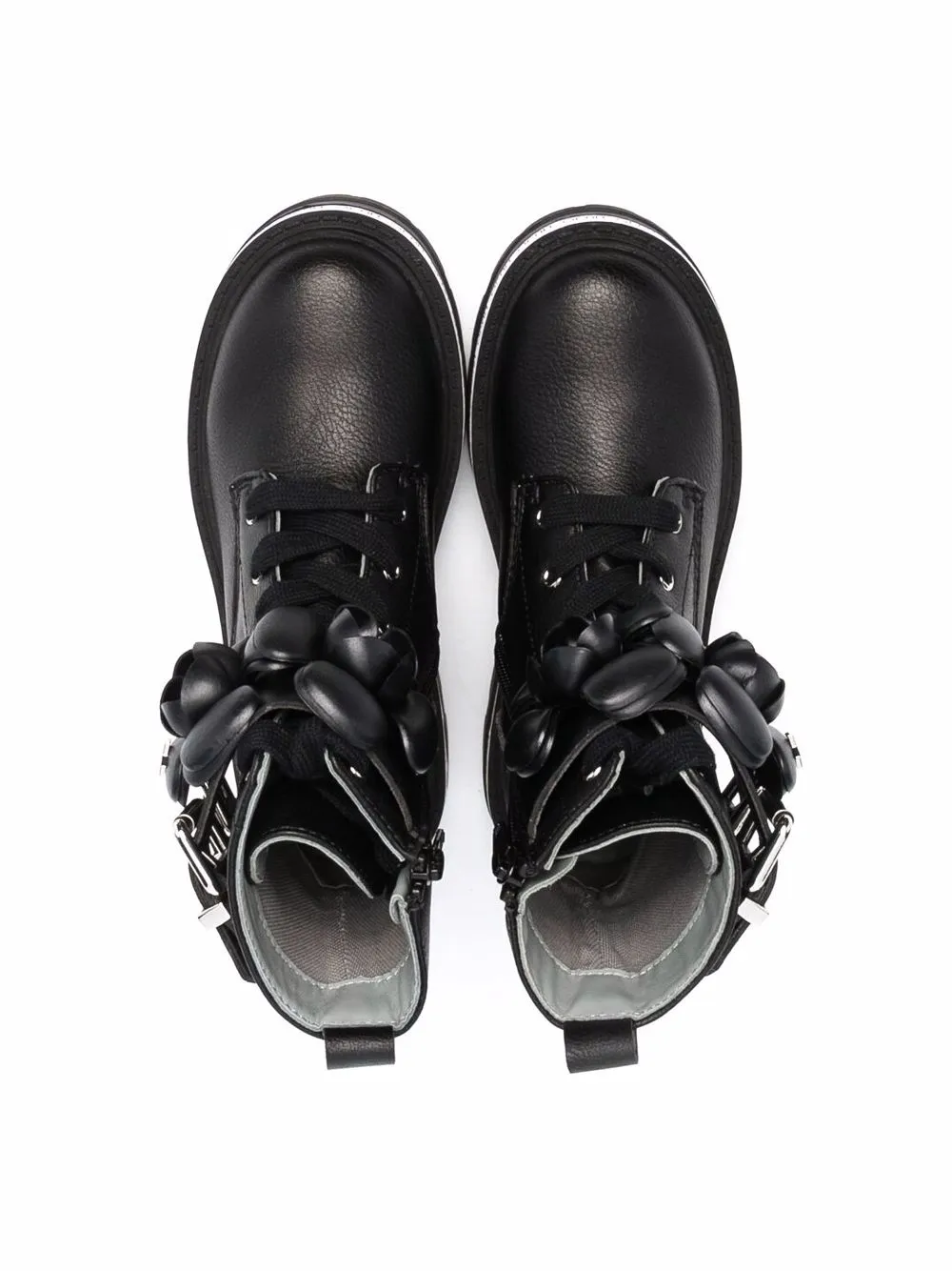 Shop Liu •jo Tailor Lace-up Ankle Boots In Black