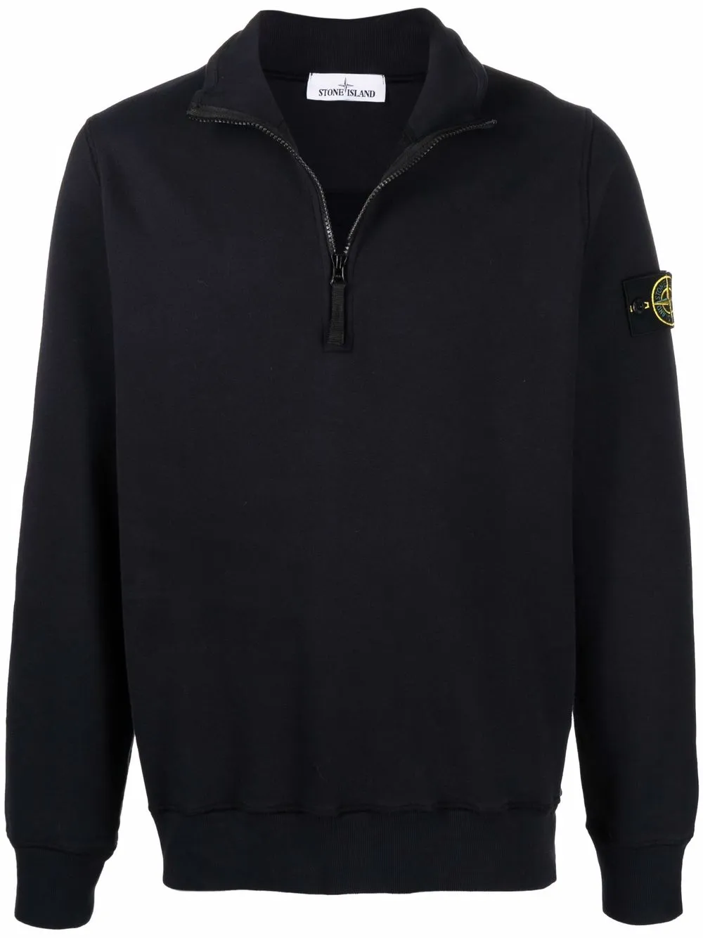 фото Stone island толстовка с нашивкой compass и воротником на молнии
