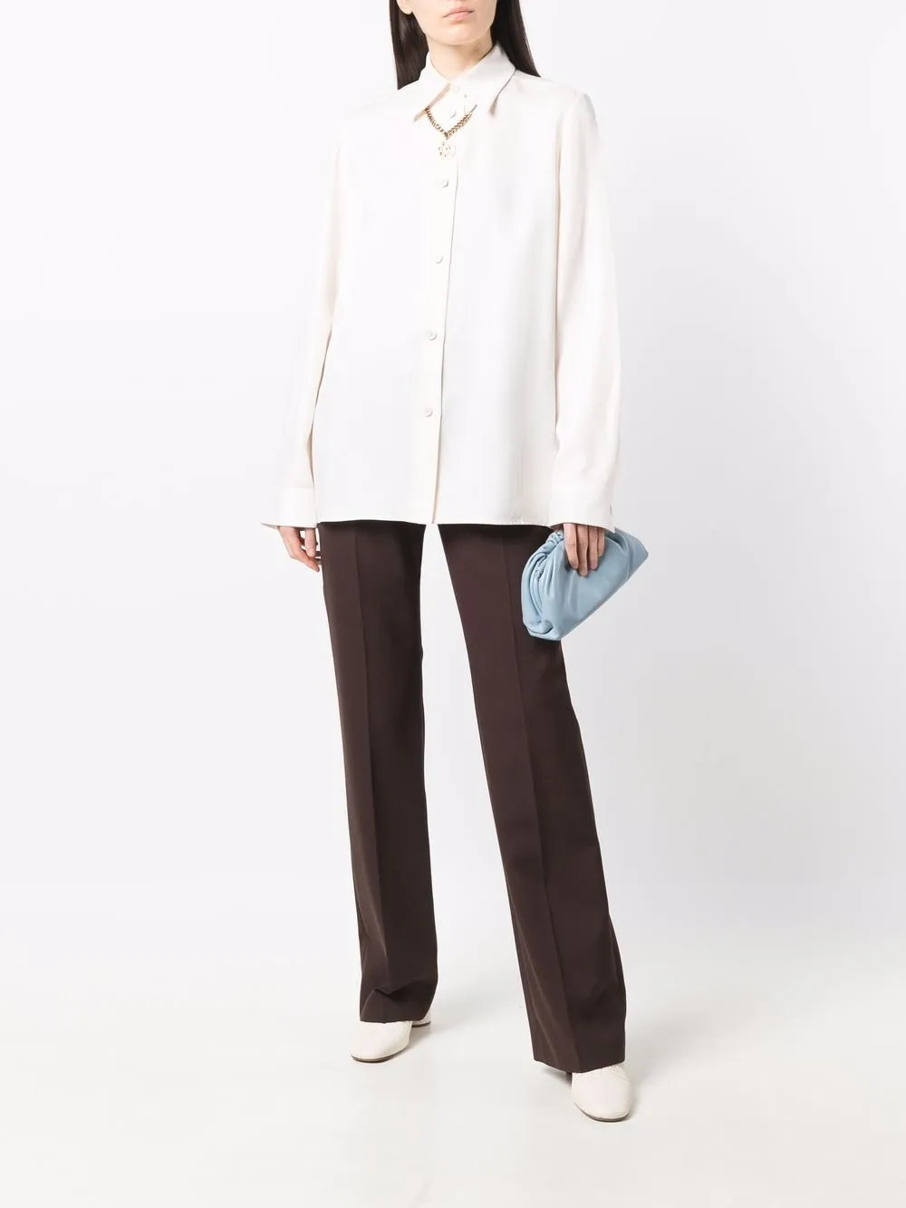 фото Jil sander рубашка с заостренным воротником