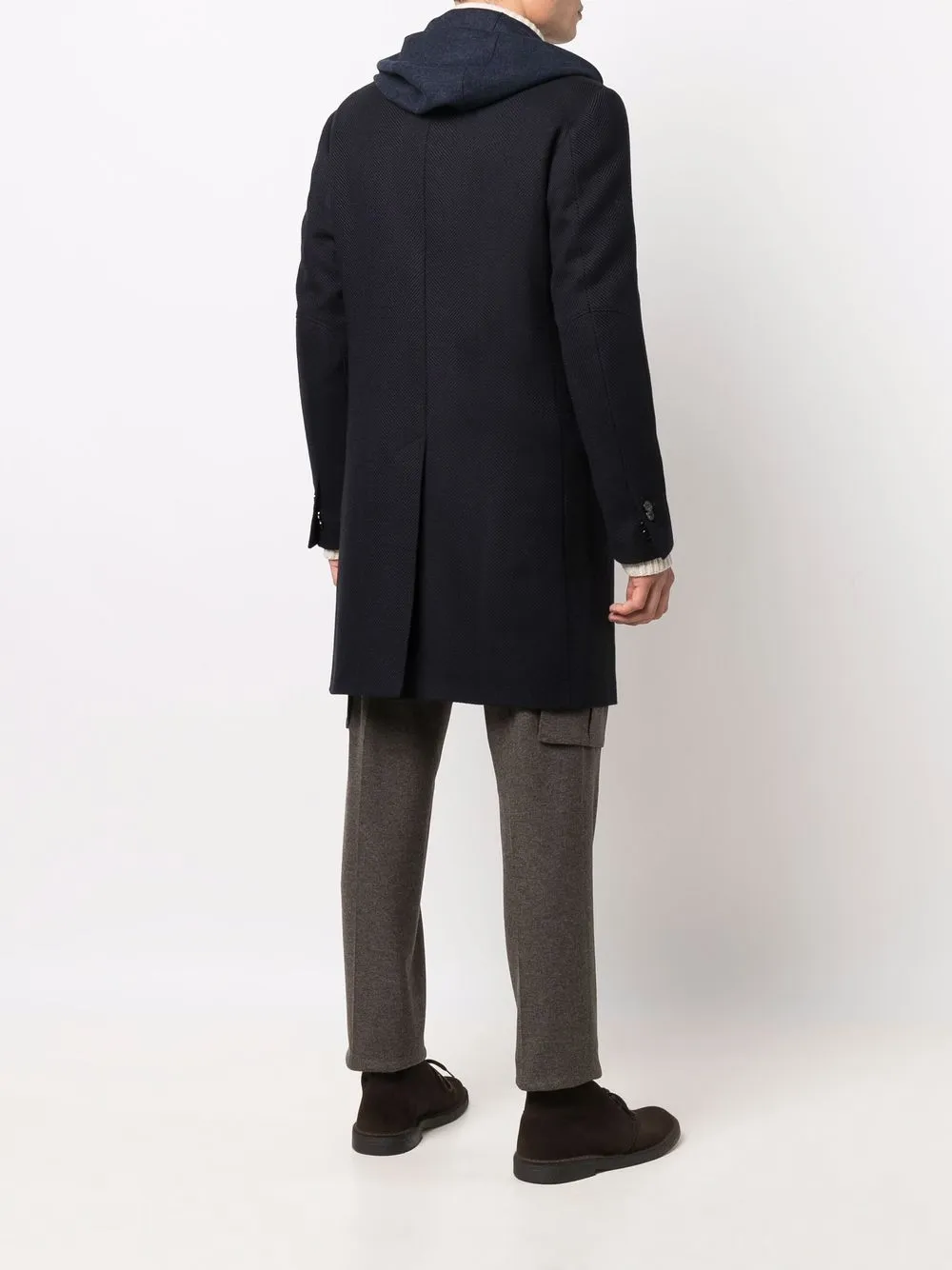 фото Corneliani однобортное пальто с капюшоном