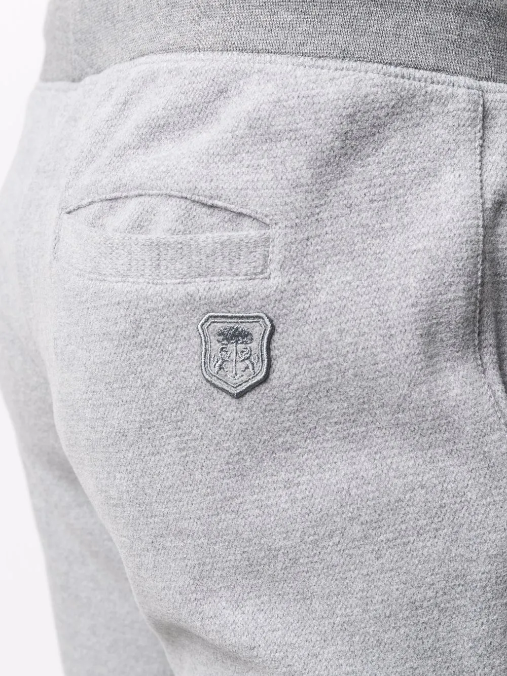 Shop Corneliani Logo-patch Cotton Track Pants In Grau