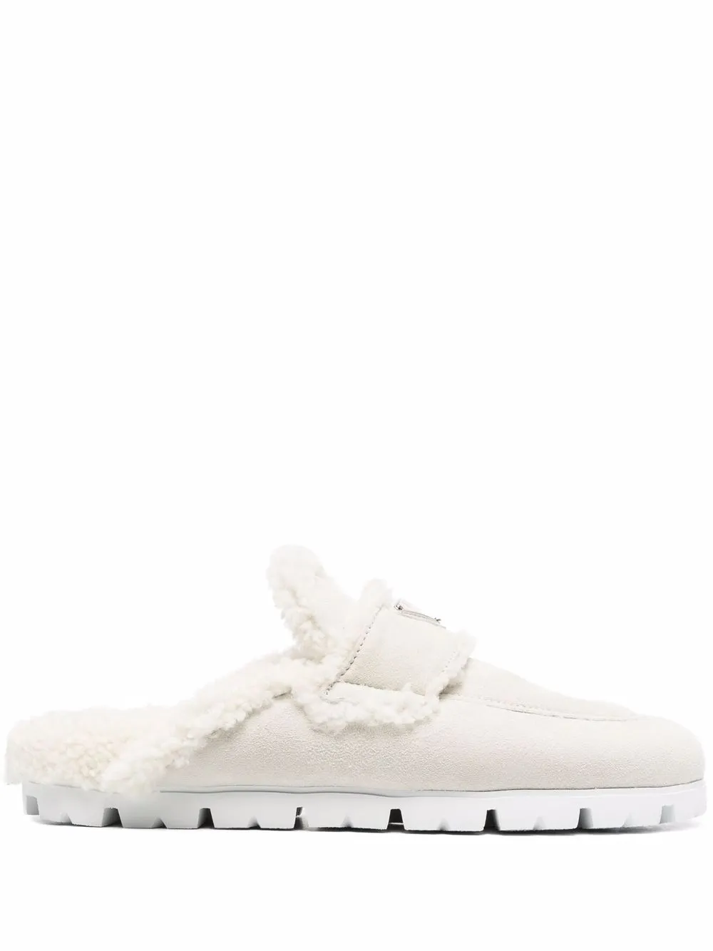 prada shearling mules