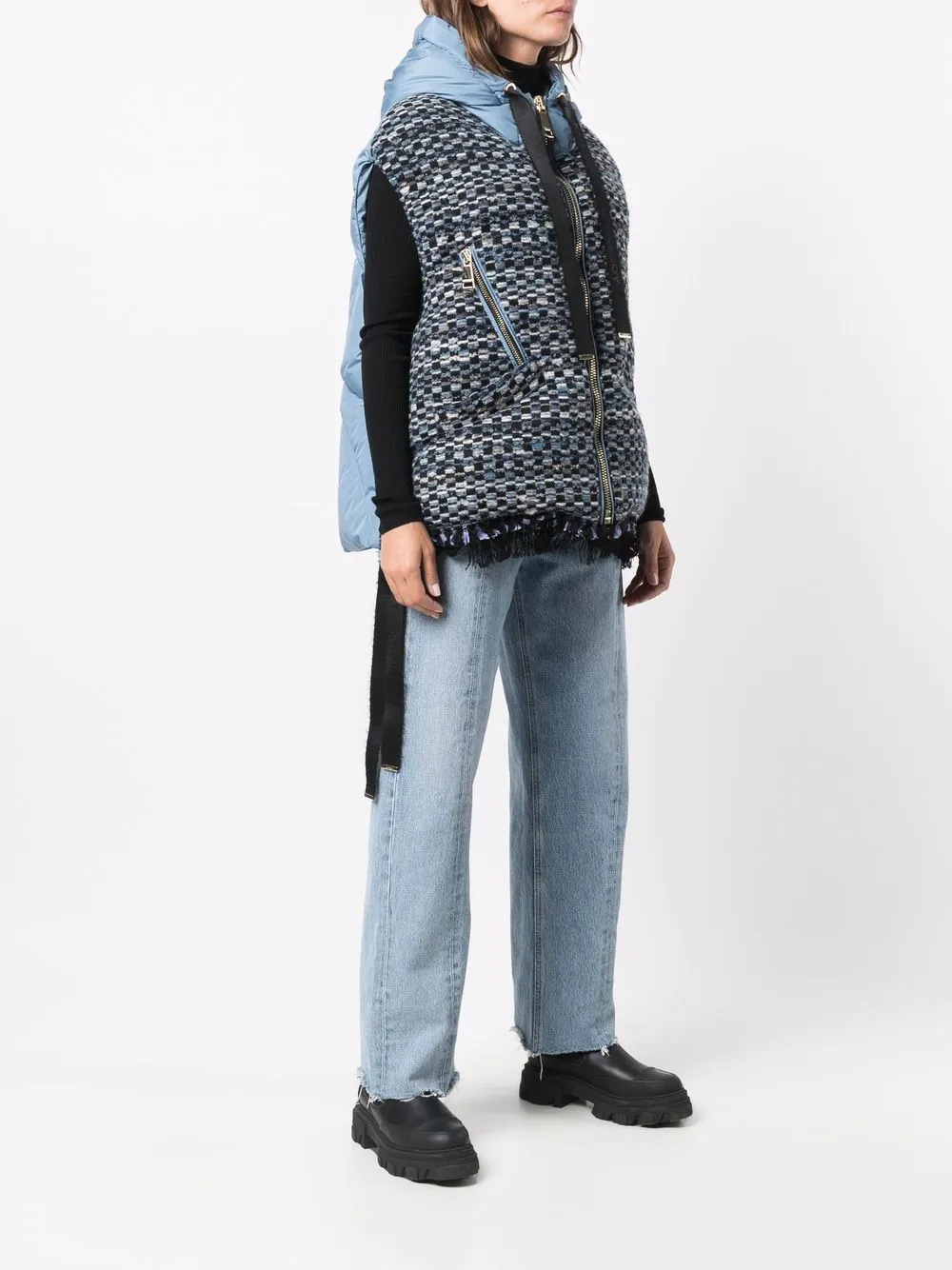 фото Khrisjoy дутый жилет с трикотажной вставкой