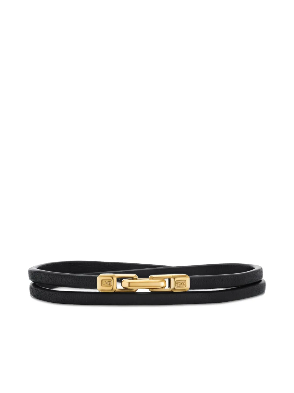 David Yurman 18K黄金 Streamline Double Wrap 皮质手环（4毫米） | 金色 | Image 1