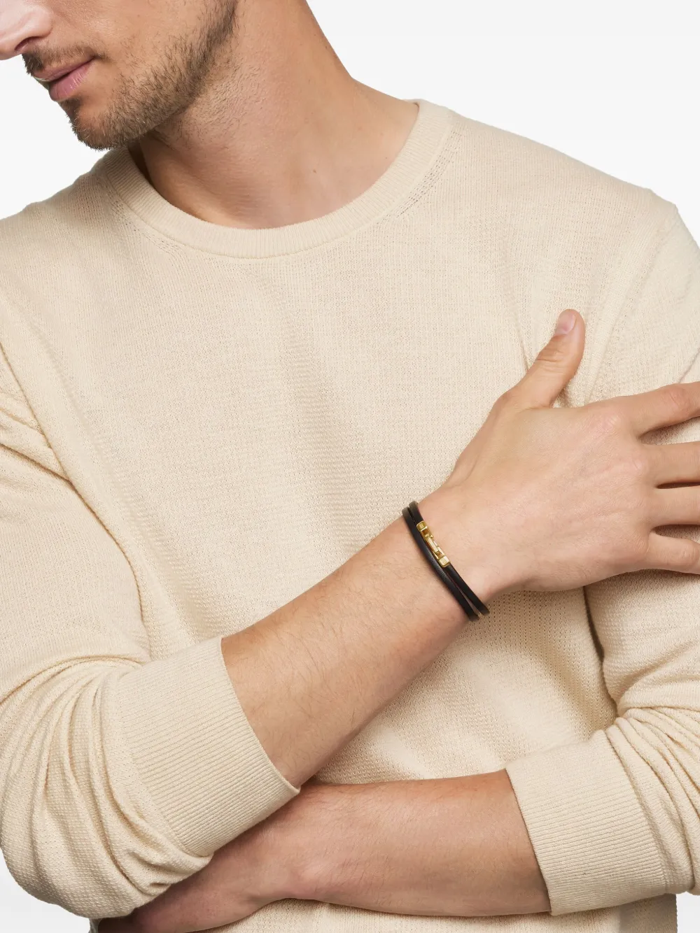 David Yurman 18K黄金 Streamline Double Wrap 皮质手环（4毫米） | Image 2