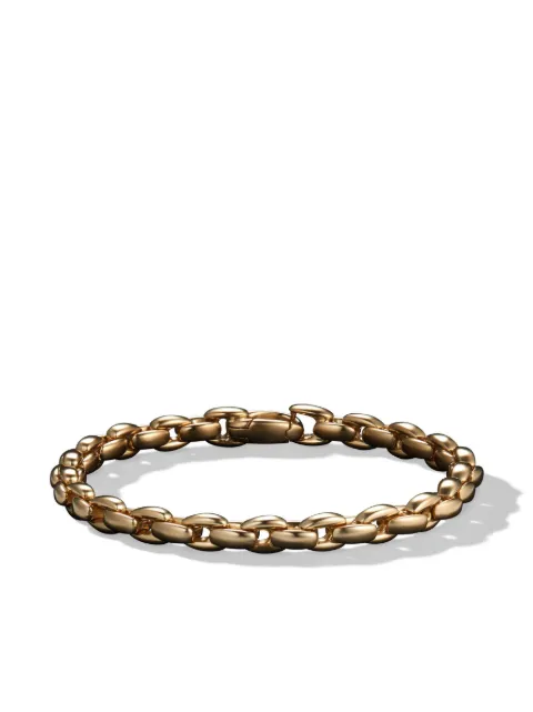 David Yurman 18kt yellow gold Elongated box chain bracelet (6mm)