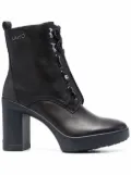 LIU JO zip-up heeled leather boots - Black
