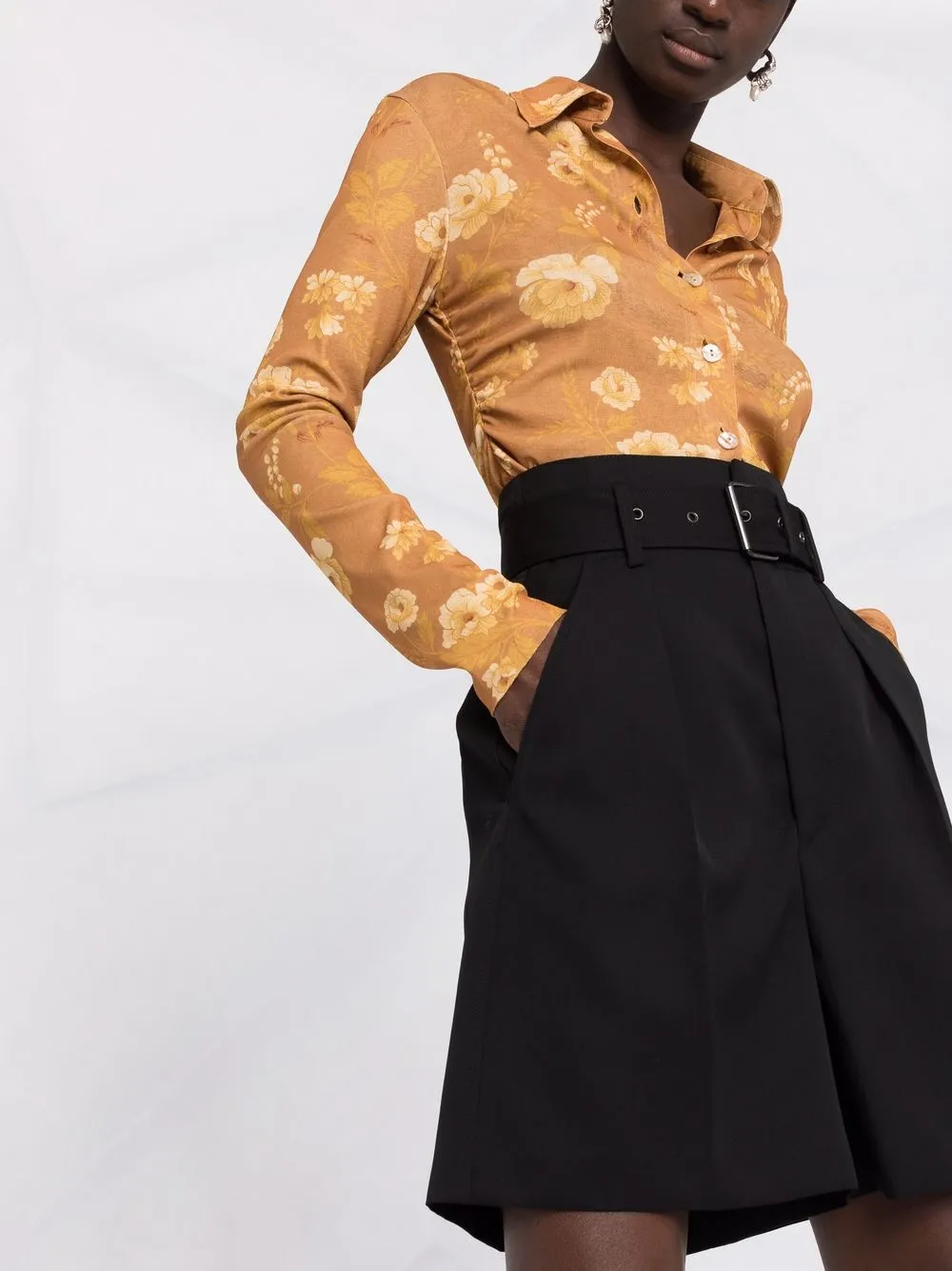 фото Isabel marant широкие шорты lilaz со складками