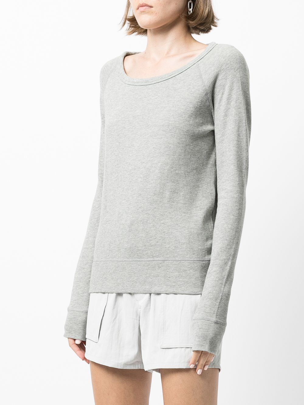 Shop James Perse Vintage Fleece Sweatshirt In Grau