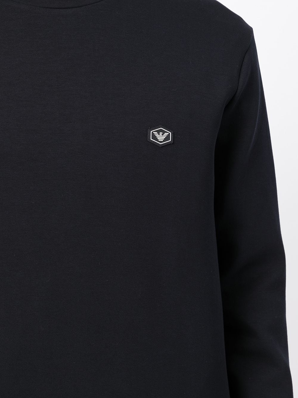 Shop Emporio Armani Logo-patch Sweatshirt In Blue