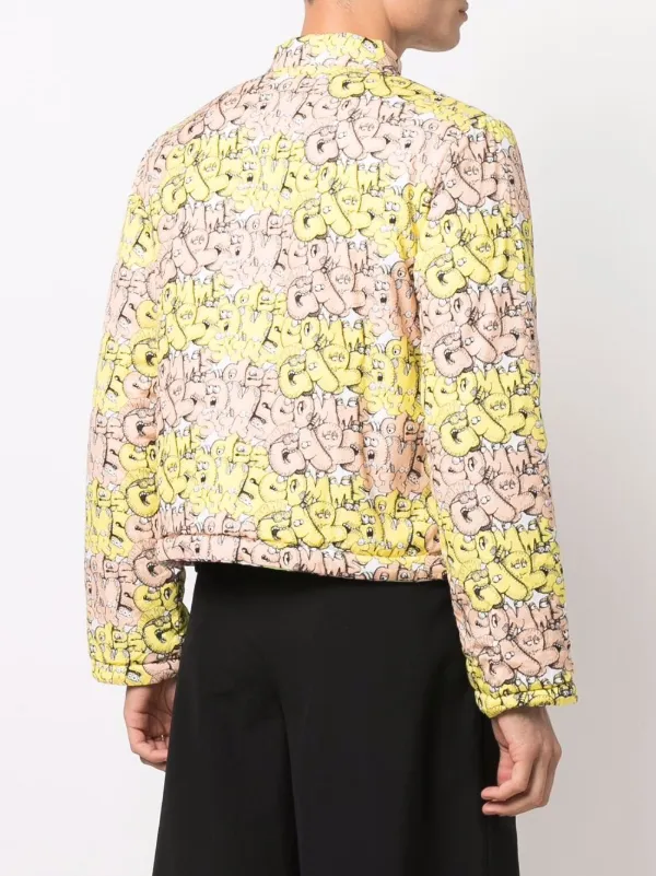 Comme Des Garçons Shirt Jaqueta Matelassê Com Estampa De Logo