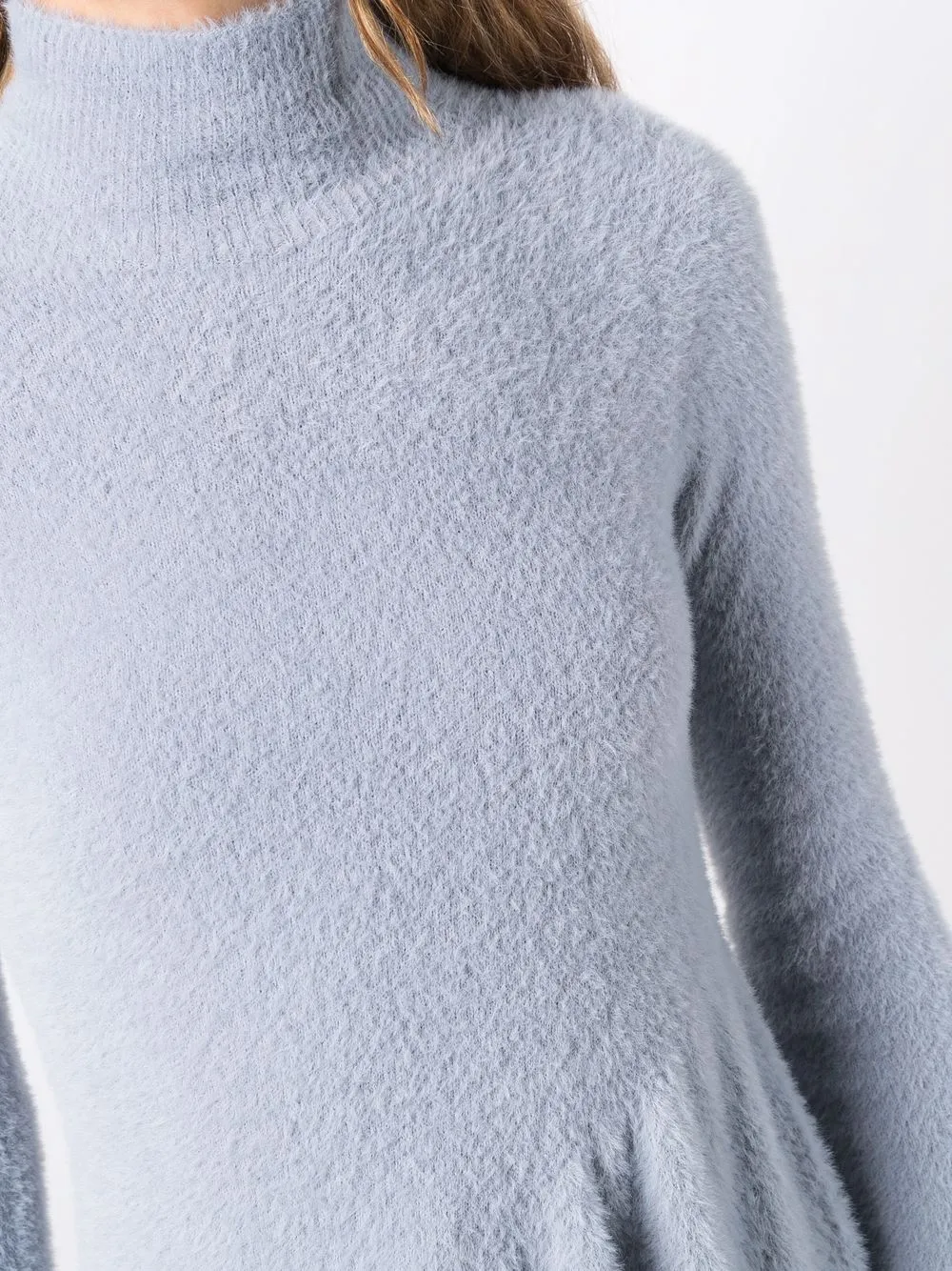 grey ruffle hem jumper