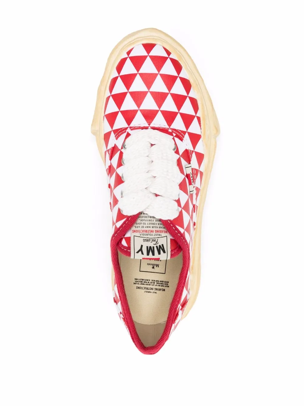 фото Maison mihara yasuhiro geometric-print low-top sneakers