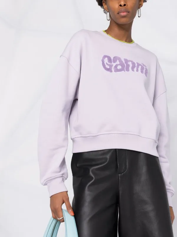 ganni logo sweatshirt
