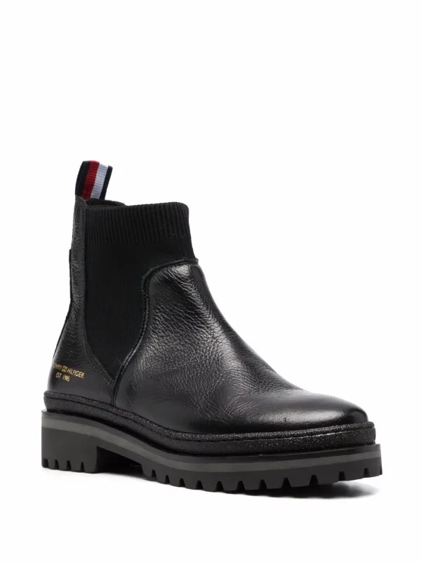 Tommy hilfiger knit boots sales