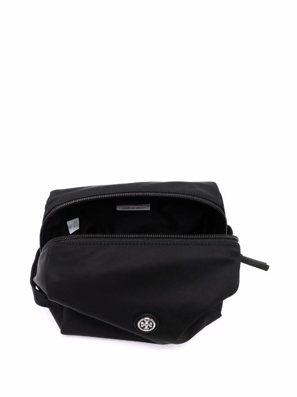 Shop Tory Burch logo plaque wash-bag with Express Delivery - FARFETCH
