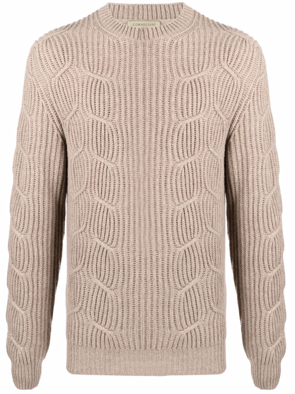 фото Corneliani свитер фактурной вязки с круглым вырезом