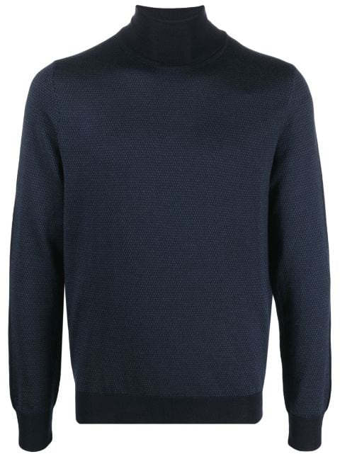 Corneliani funnel neck knitted jumper