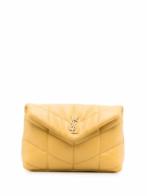 Saint Laurent Clutch Lou Puffer de couro