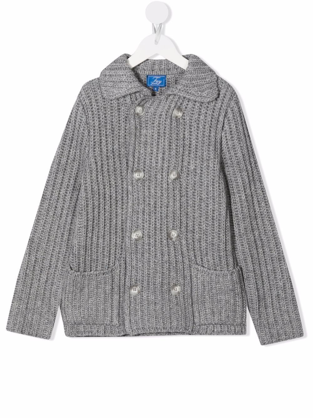 фото Fay kids double-breasted knit jacket