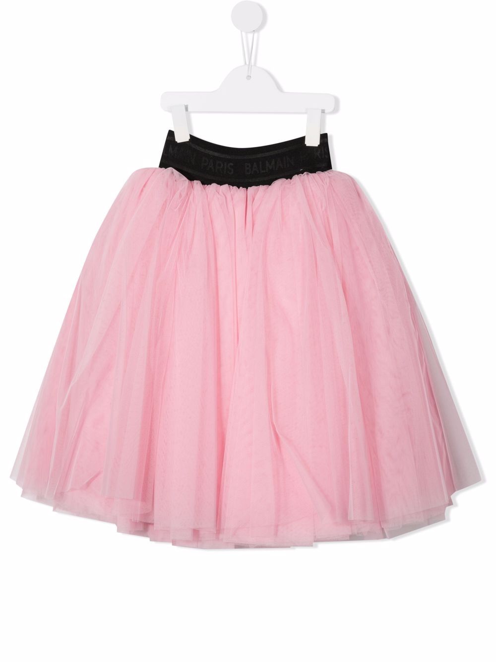 Balmain Kids logo-waistband tutu - Pink