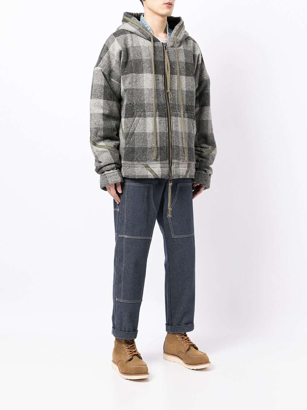 фото Greg lauren шерстяная куртка в клетку