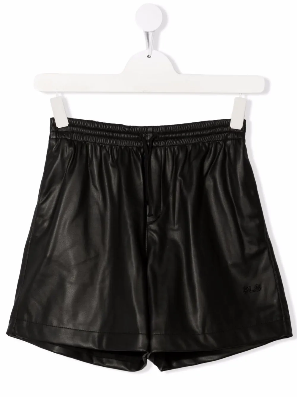 

Philosophy Di Lorenzo Serafini Kids TEEN faux-leather drawstring shorts - Black