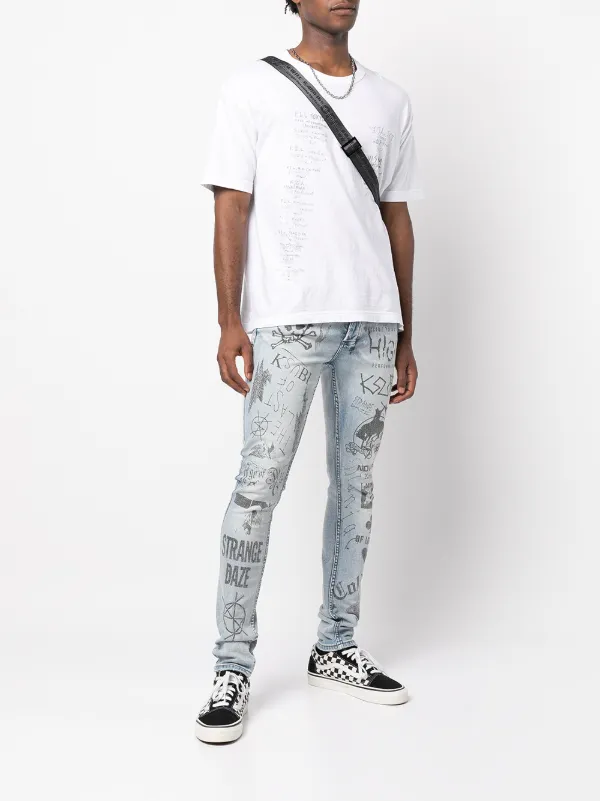Ksubi Van Winkle graphic-print Skinny Jeans | Blue | FARFETCH ZA