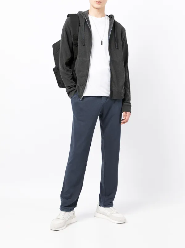 Vintage French Terry Zip Up Hoodie - White | James Perse Los
