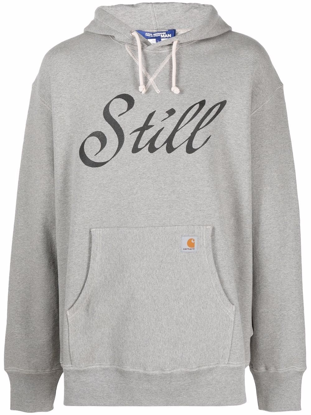 slogan-print hoodie