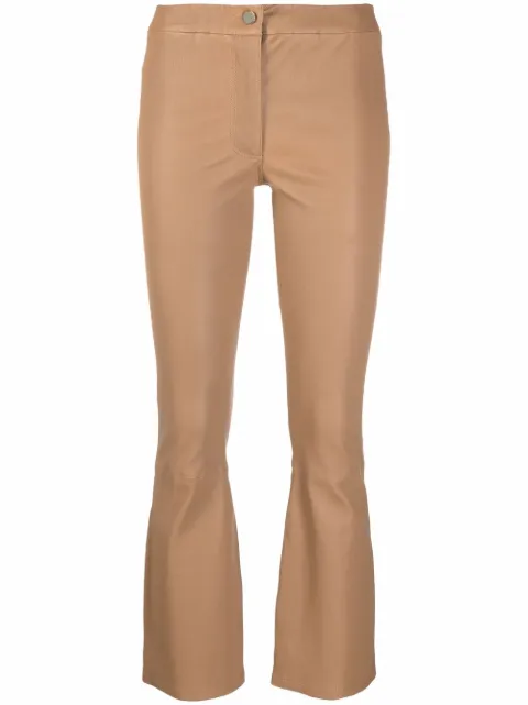 Arma flared leather trousers