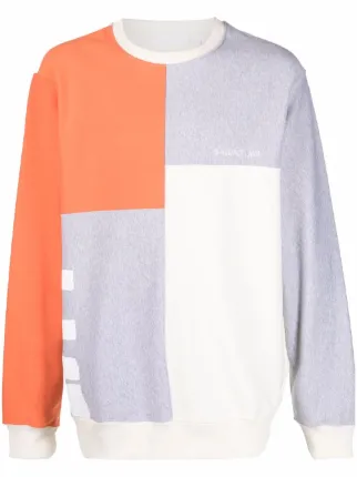 Helmut Lang colour-block print jumper 