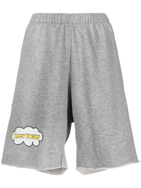 Natasha Zinko logo-print track shorts