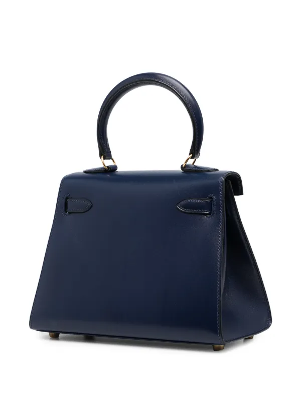 Hermes Pre Owned 1995 Kelly Sellier 20 Bag Blue FARFETCH IE