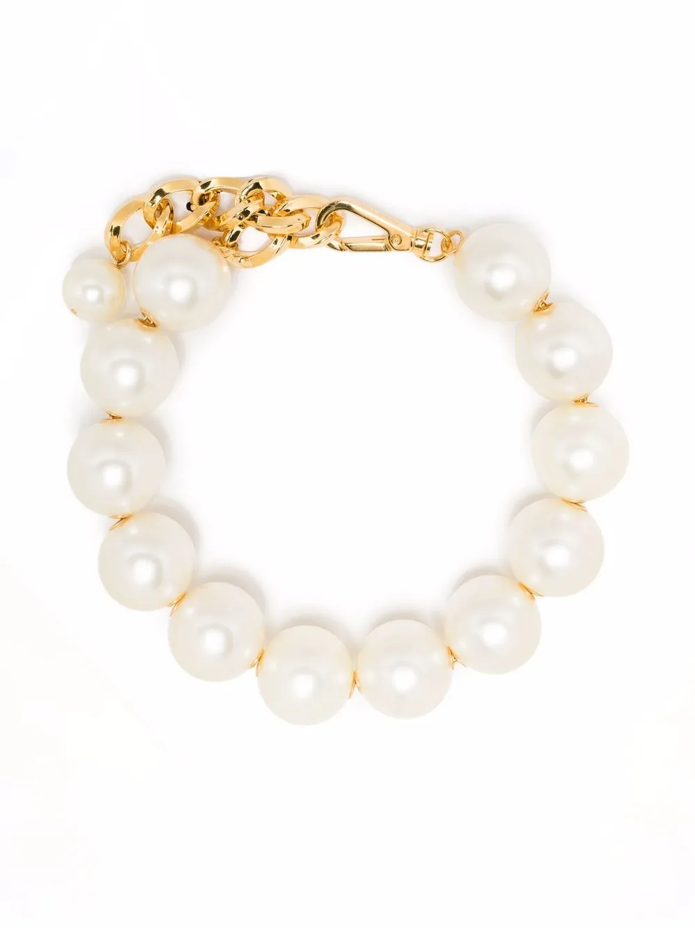Image 1 of Dolce & Gabbana pearl-detail clasp-fastening necklace