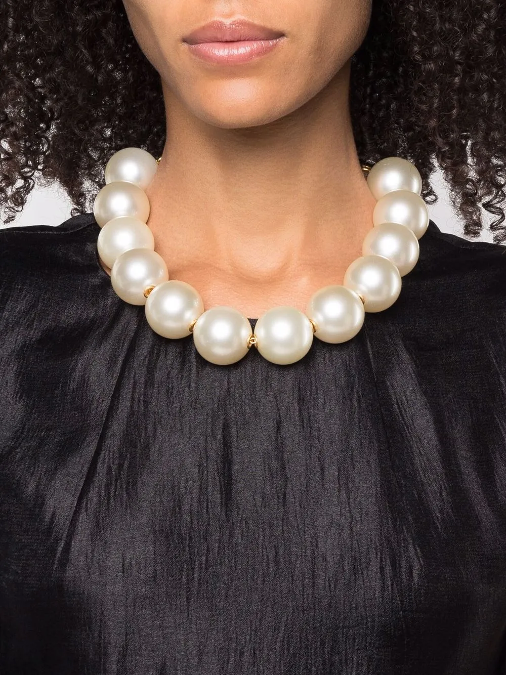 Image 2 of Dolce & Gabbana pearl-detail clasp-fastening necklace