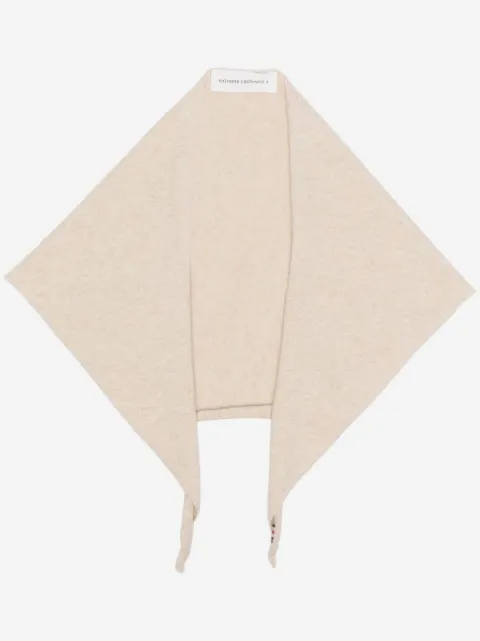 extreme cashmere roll-neck knitted scarf
