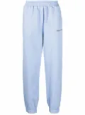 Helmut Lang embroidered-logo drawstring trackpants - Blue