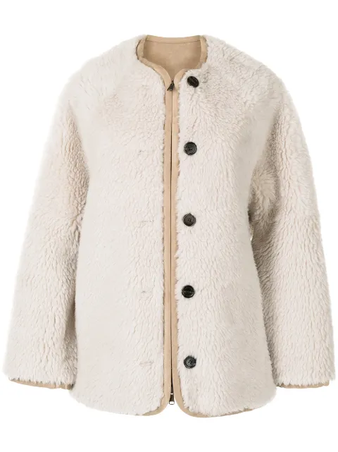 Goen.J faux-shearling oversized jacket