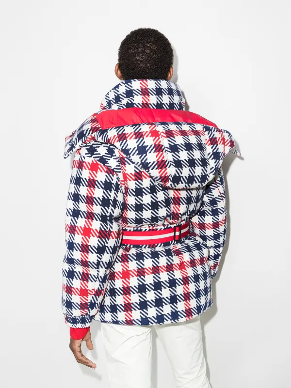 gingham puffer jacket