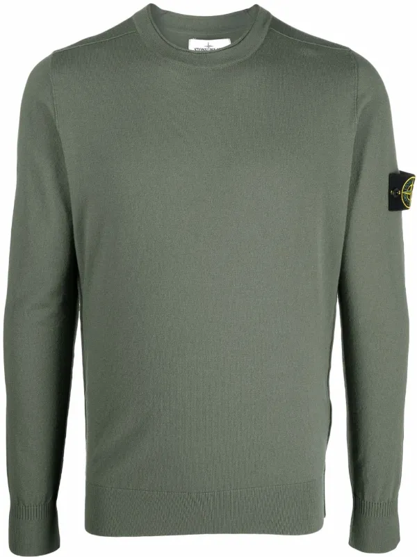 stone island patch sweatshirt