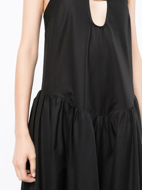 KHAITE Norelle cut-out Poplin Midi Dress - Farfetch