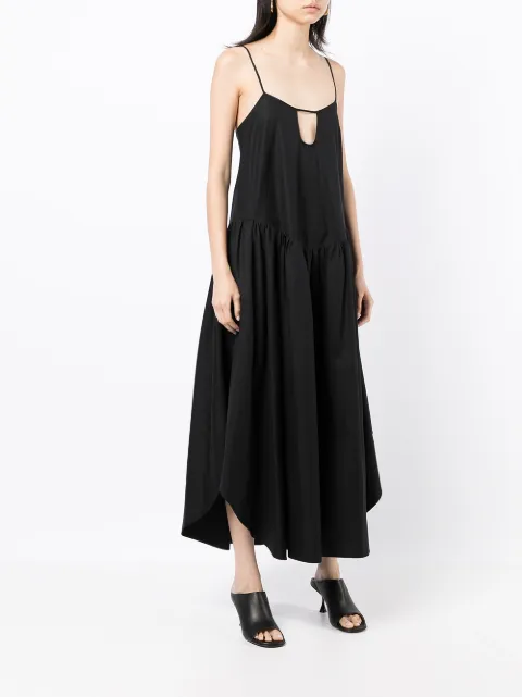 KHAITE Norelle cut-out Poplin Midi Dress - Farfetch