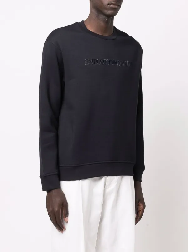 emporio armani embroidered sweatshirt