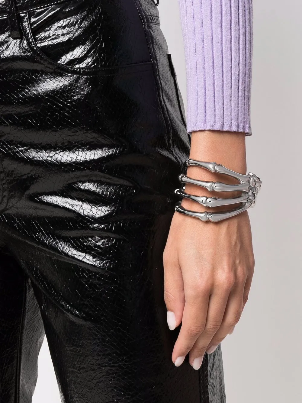 Raf Simons Armband met skelet - Zilver