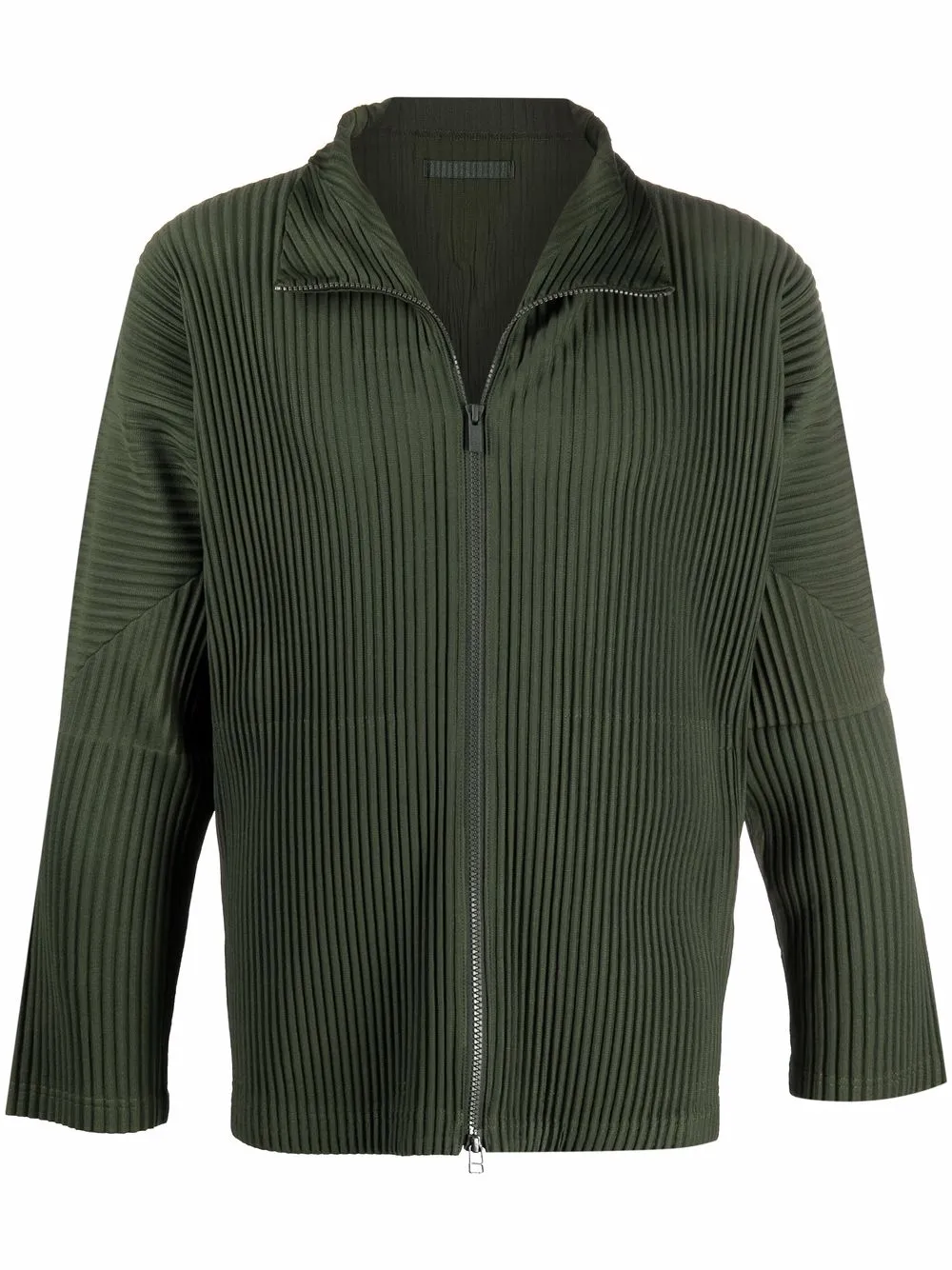 

Homme Plissé Issey Miyake plissé zipped jacket - Green