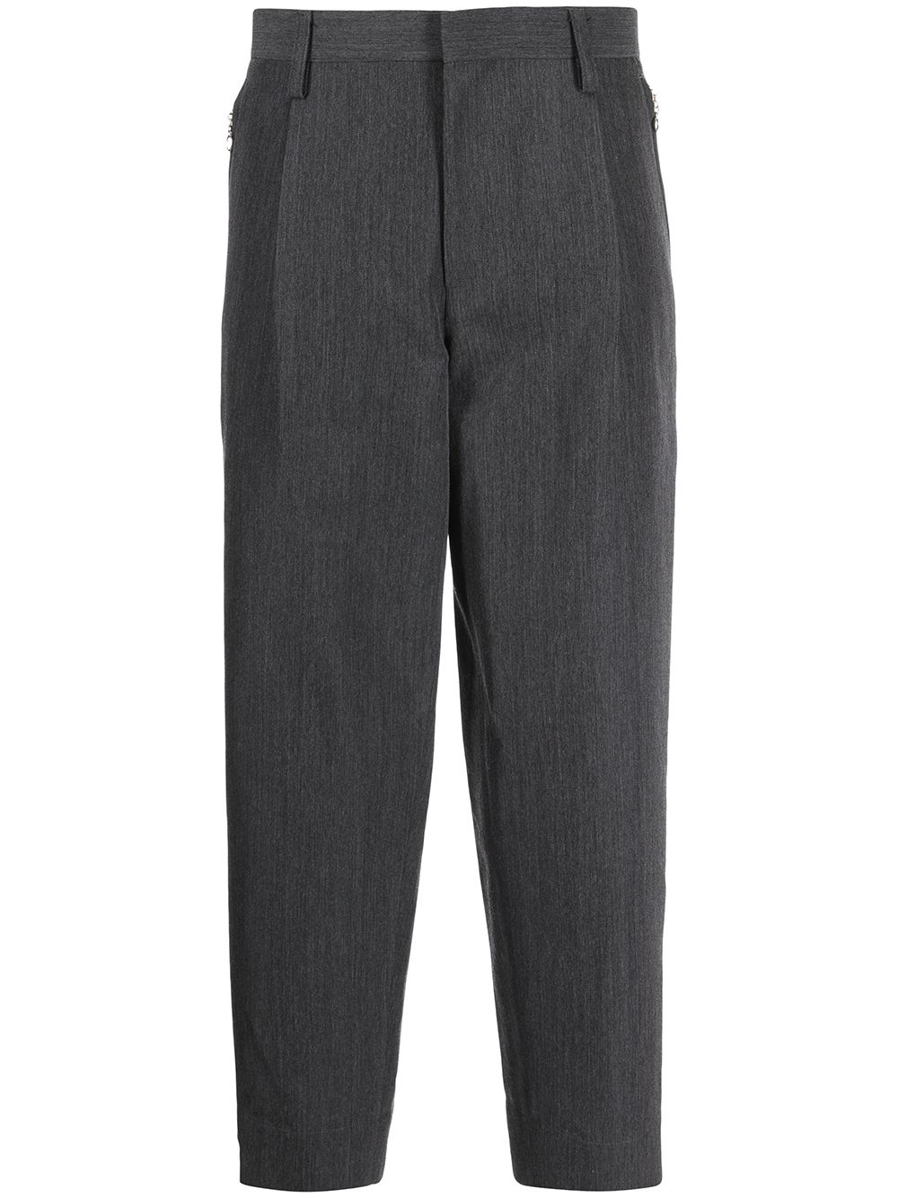 

Kolor cropped tapered-leg wool trousers - Grey