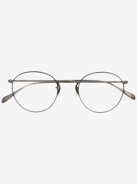 Oliver Peoples logo round-frame glasses