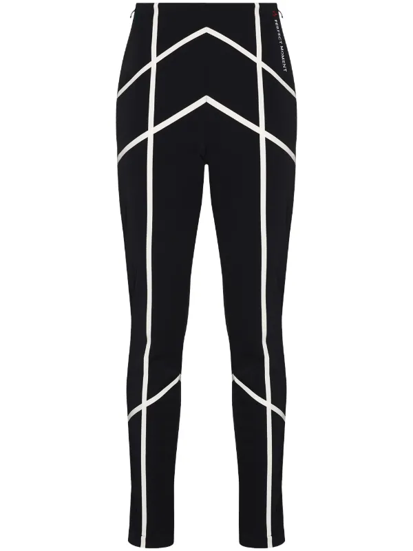 black and white ski trousers