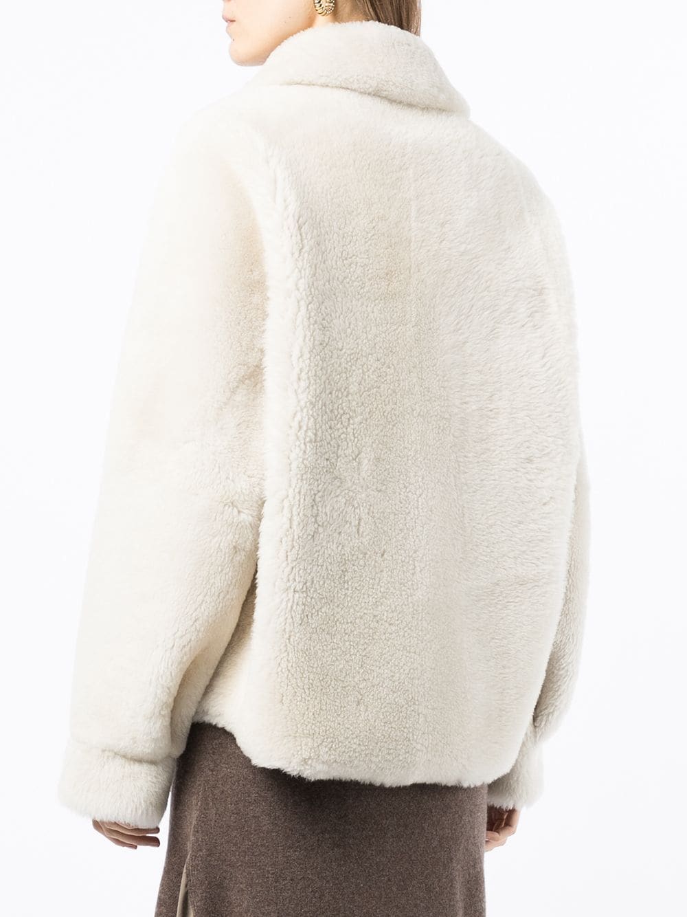 dolman sleeves shearling jacket